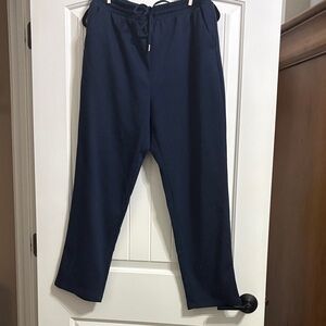 Womens Navy dressy Drawstring Joggers